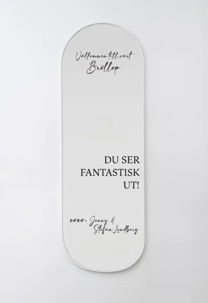 Spegeldekor till bröllop från LettersForYou