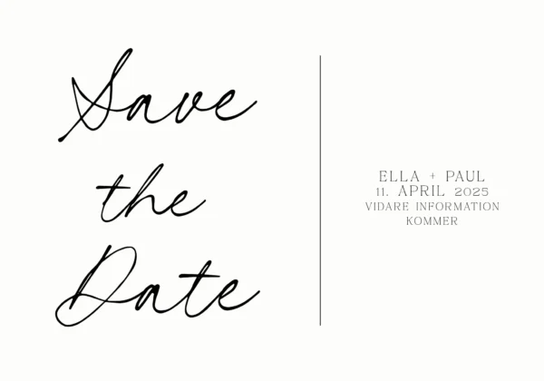 Save the date kort till bröllop från LettersForYou