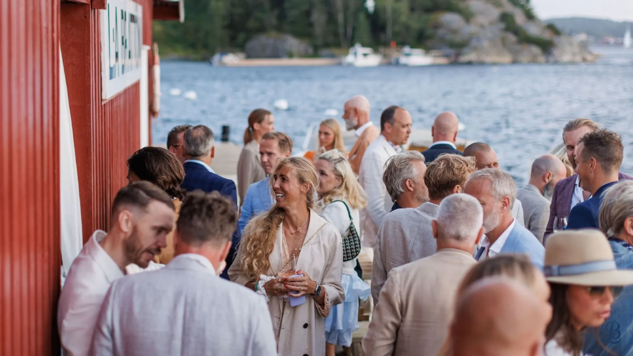 Lilla Brattön skärgårdsbröllop i Bohuslän, bröllopsmingel vid havet